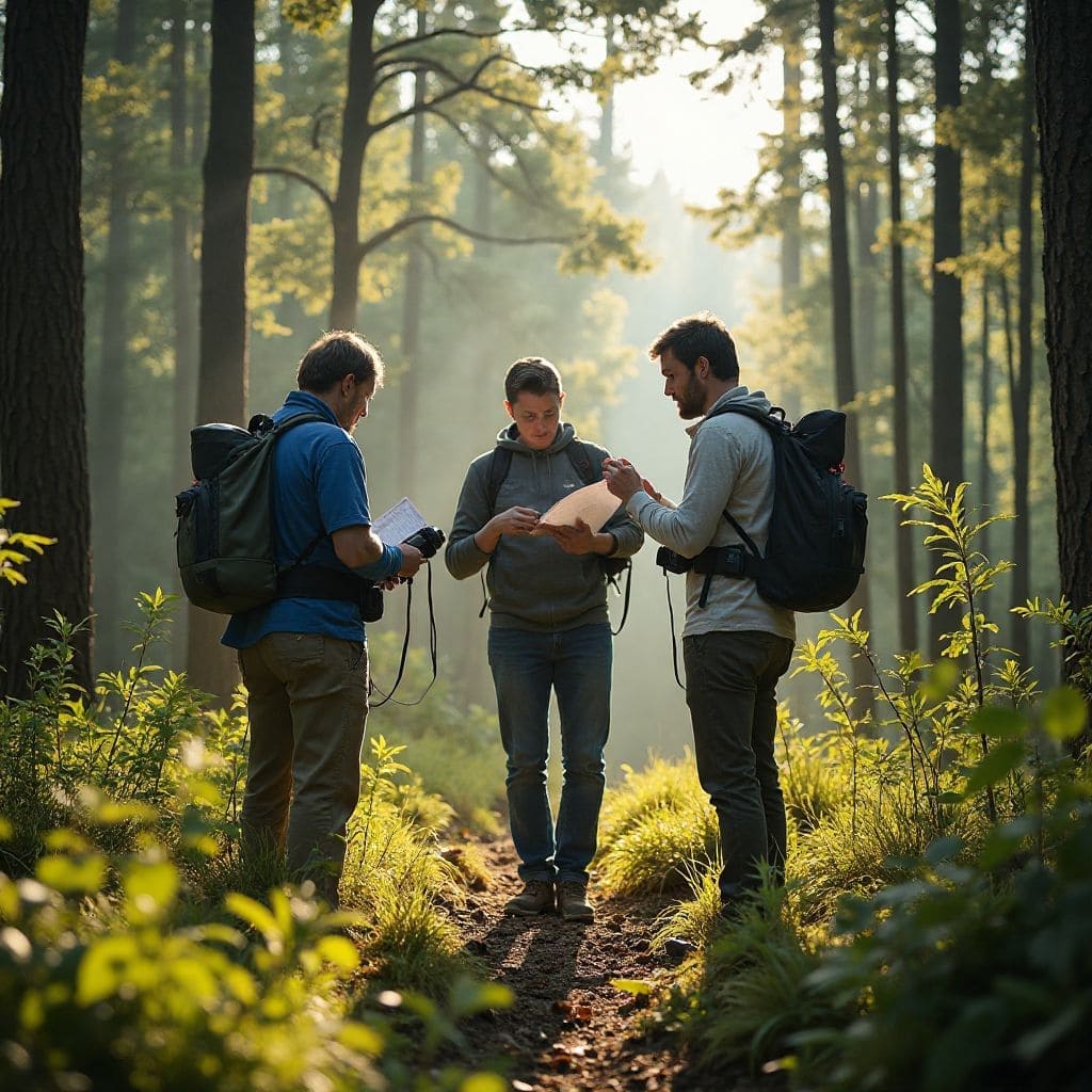 Conservation work in pristine Romanian forest