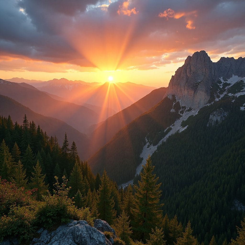 Carpathian Mountain sunrise
